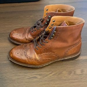 J.Crew Ludlow Wingtip Boot in Brown Leather